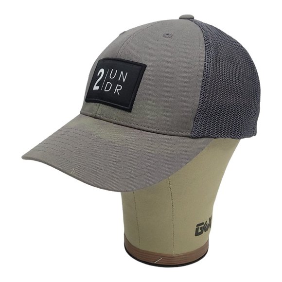 One Ten 2 UNDR Mesh Flex Fit Snapback Cap Trucker Baseball Hat Gray Patch - Picture 3 of 12